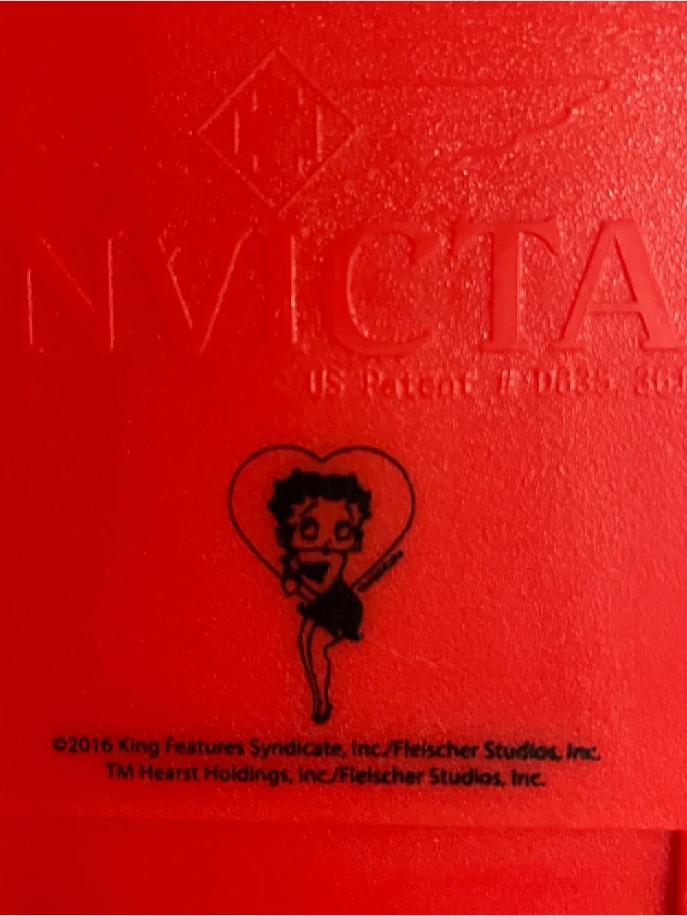 Invicta Impact Hard Red Betty Boop Dive Storage Collector Case See Notes
